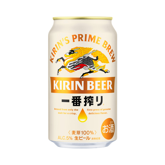 キリン一番搾り生ビール 350ml 缶｜商品・品質情報（お酒）｜キリン